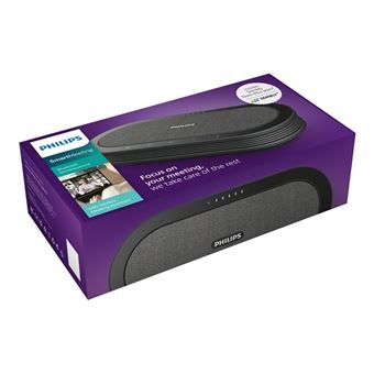 Philips SmartMeeting PSE0501 - Microphone de conférence sans fil - certifié Zoom, Certifié pour Microsoft Teams, Certifié Google Meet, certifié GoToMeeting - gris foncé