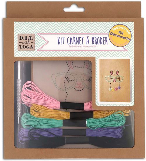 Toga - Kit DIY carnet à broder Lama