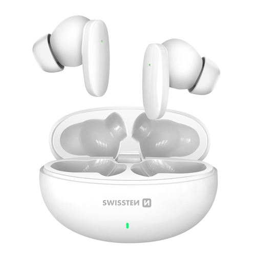 Ecouteurs TWS Bluetooth 5.3 Musique et Appels Boitier 230mAh USB-C Blanc