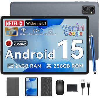 Tablette Android 15 10 Pouces 20 Go RAM 128 Go ROM Extensible 2 To - Avec Clavier, Souris Et Stylet - WiFi 6