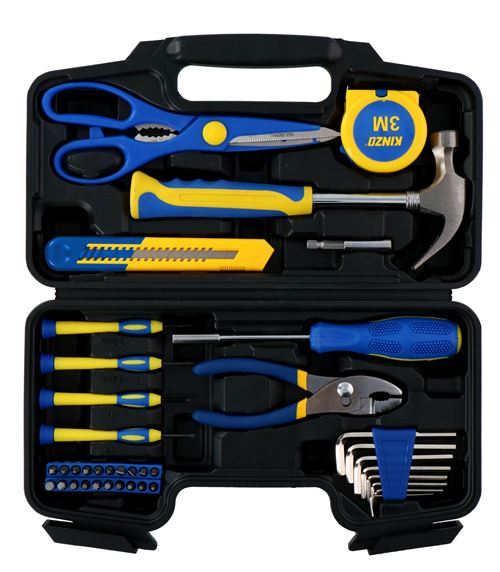 boîte à outils Kinzo  Noir Acier H7.5xl18xL32.2cm
