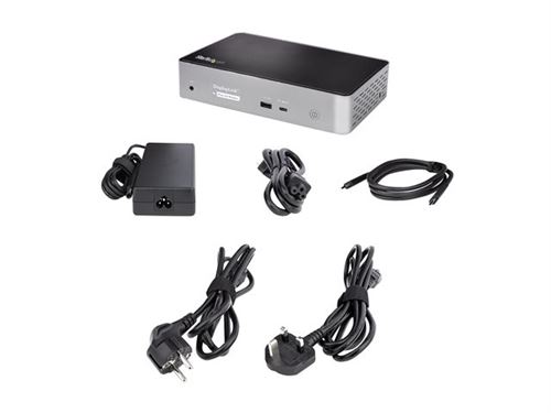 StarTech.com USB-C Dock 4K 60Hz Quad Monitor DisplayPort & HDMI Universal USB C Docking Station with 100W Power Delivery Charging USB Hub w/ 1x USB Type-C & 3x USB-A Ethernet Audio - Thunderbolt 3 Compatible (DK31C4DPPDUE) - Station d'accueil - USB-C