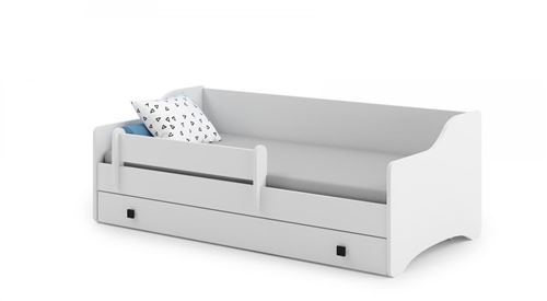 Non Communiqué Bleu Lit Enfant Eryk + Tiroir De Rangement - 160X80cm - Avec Matelas