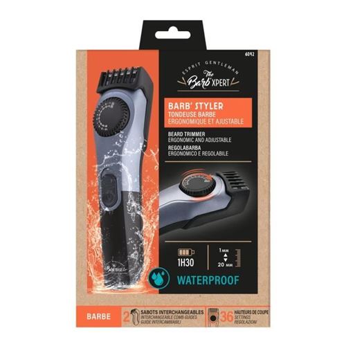 Tondeuse Barbe Sur Batterie The Barb' Xpert 6042 - Batterie Lithium - 19 Hauteurs De Coupe - Autonomie 1H 30 - Indicateur Led