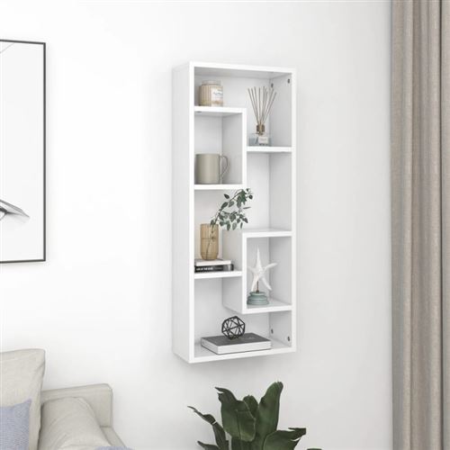 vidaXL - Etagère Murale - 36x16x90 cm - Blanc - Image 3