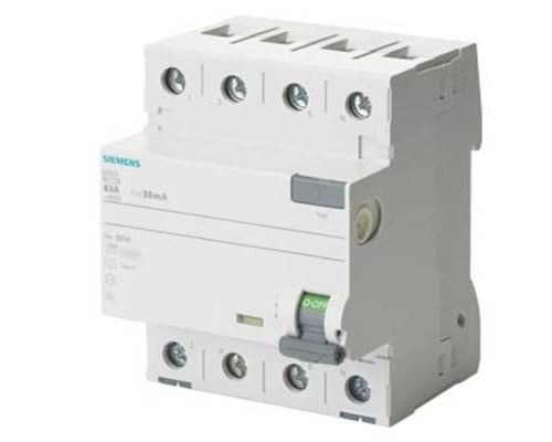 Non Communiqué Siemens 5Sv33463 5Sv3346-3 Disjoncteur Différentiel F 63 A 0.03 A 400 V