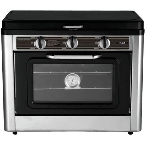 Generique Noir Combiné Four / Réchaud 2 Feux De Camping - Incasa - 016463 - Image 2