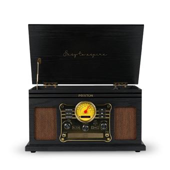 Platine Vinyle Century - Tourne-disque avec Bluetooth - Lecteur et convertisseur des vinyles, CD, Cassette, radio FM - 1