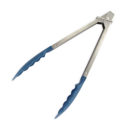 Non Communiqué Bleu,Gris Pince De Cuisine Avec Verrouillage 23,5 Cm Fackelmann Elemental
