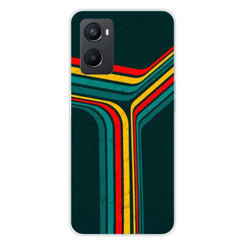 Coque en silicone imprimée compatible Oppo A76 Retro lines