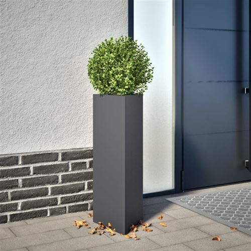Vidaxl Jardinière Acier Triangulaire - Anthracite - Image 3