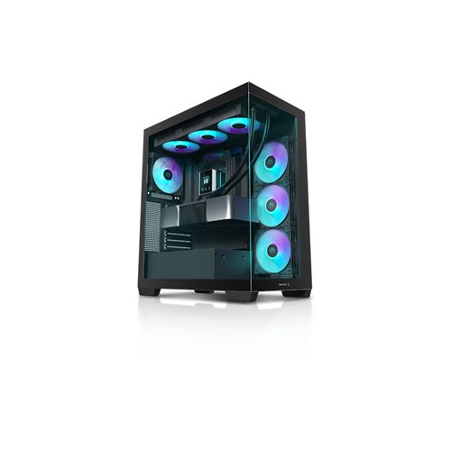 Boîtier ATX noir DeepCool CG580 4F en verre trempé avec 4 ventilateurs RGB - Image 3