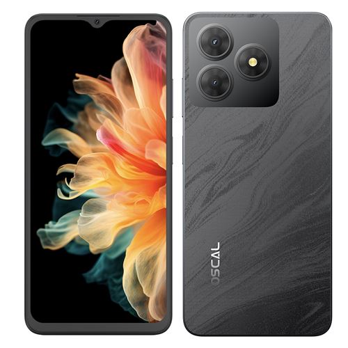 OSCAL FLAT 2 Smartphone 6.56 4Go+256Go 5000mAh Android 14 téléphone Dual SIM 4G-Noir (192g )