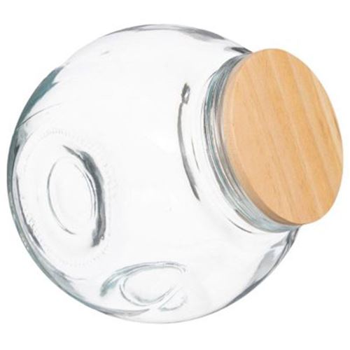 Non Communiqué Transparent Five Simply Smart - Bocal À Bonbons En Verre "Bois" 1,5L
