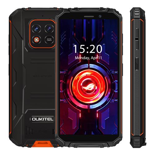 OUKITEL WP18 Smartphone Robuste Batterie 12500mAh 5.93 4Go+32Go IP68 Etanche Double SIM GPS Orange