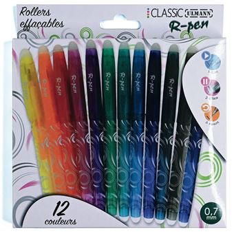 LEGAMI Lot De 9 Stylos Gel Effaçables à Encre Thermosensible, Encre