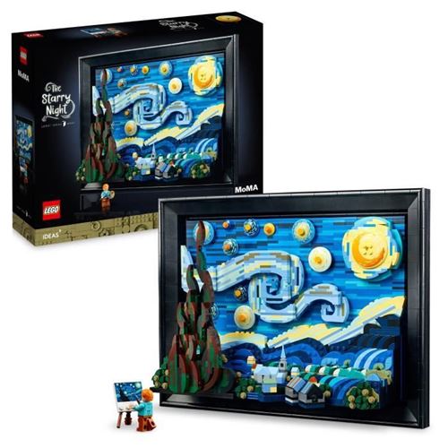 Lego Ideas 21333 Vincent Van Gogh - La Nuit Étoilée, Reproduction De Tableau Sur Toile