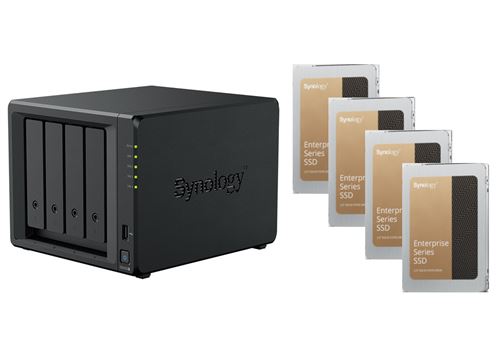 Serveur NAS Synology DS425+ (6Go RAM) avec 4x 1920Go SSD Enterprise