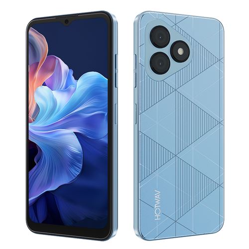 HOTWAV Note 15 Pro Téléphone Portable 6.6 Android 14 smartphone, 5160mAh, 12(4+8)Go+64Go, 13MP+5MP,Empreinte digitale/Face ID/Dual SIM 4G - bleu clair