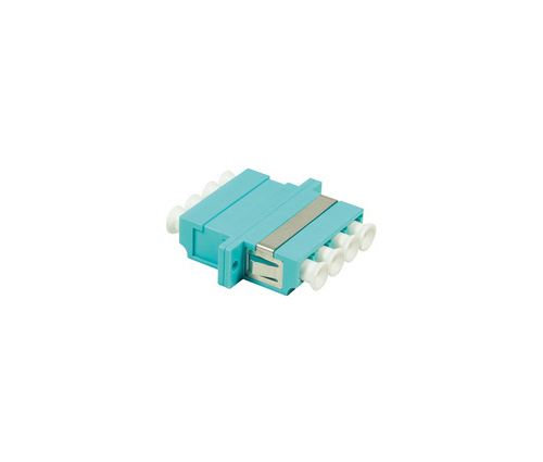 LogiLink Coupleur fibre, 2x LC-Duplex Quad, Multimode, vert