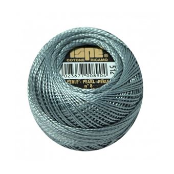 Coton perlé ISPE N°8 - 10GR - Distrifil(...) - 512 Plomb - 1