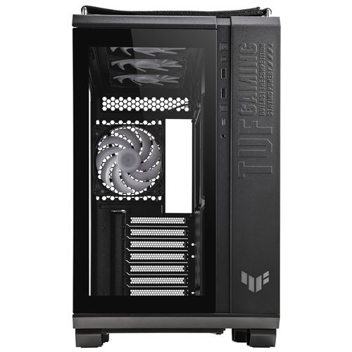 Boîtier PC ASUS TUF Gaming GT502 PLUS moyen tour noir avec panneau latéral et avant verre trempé