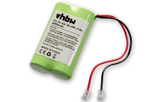 Batterie universelle, bloc de piles vhbw NiMH 2000mAh 2.4V 2x AA