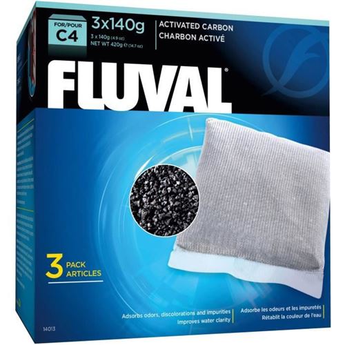 Comparer les prix de FLUVAL Charbon C4, 3 x 140 g 4,9 oz - Pour poisson