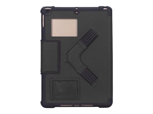 NutKase BumpKase - Étui à rabat pour tablette - cuir écologique, polyuréthanne thermoplastique (TPU) - noir - 10.2 - pour Apple 10.2-inch iPad (7ème génération)