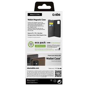 Étui Book Lite Étui portefeuille pour iPhone 12 Max/12 Pro- SBS
