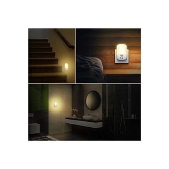 Veilleuse LED [Lot de 2], Gritin Lampe Nuit Veilleuse Enfant Prise  Electrique avec Capteur de Lumière & Luminosité Réglable-2700K Blanc Chaud  Protection des Yeux pour Chambre Bébé, Salon, Couloir en destockage et