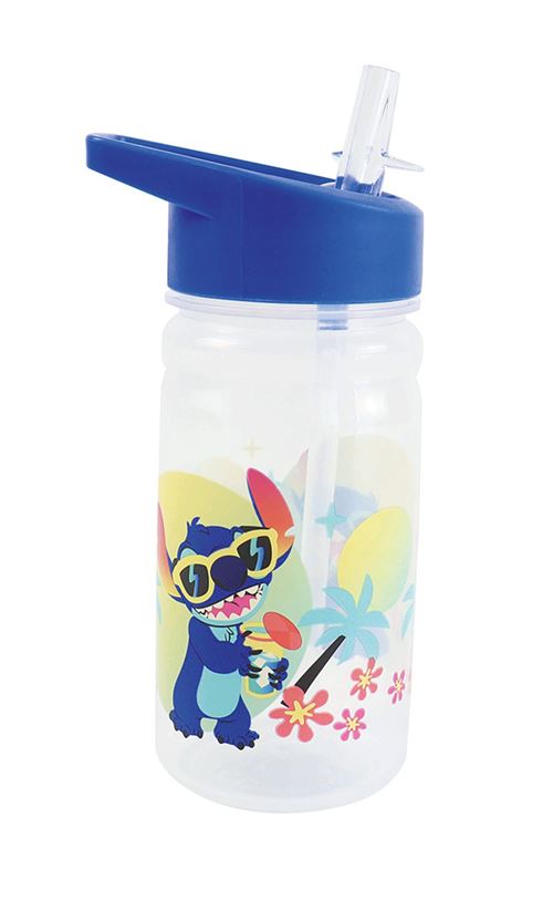 Non Communiqué Bleu Disney Lilo Et Stitch - Gourde Transparente À Bec 380 Ml