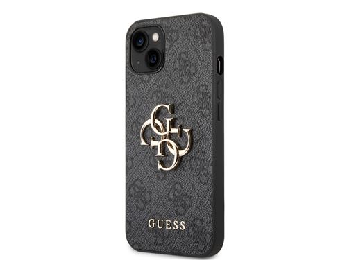 Guess Coque arrière en PU pour votre iPhone 14 Plus - Gris