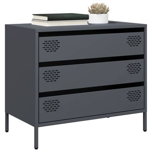 vidaXL - Buffet - Rangement Cuisine - Anthracite - 68x39x58,5 cm - Image 3