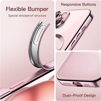 Coque Silicone avec Porte Carte Rose + 2 Verres Trempes Pour iPhone 12 / 12 Pro Little Boutik® - Coque et étui téléphone mobile | fnac Belgique