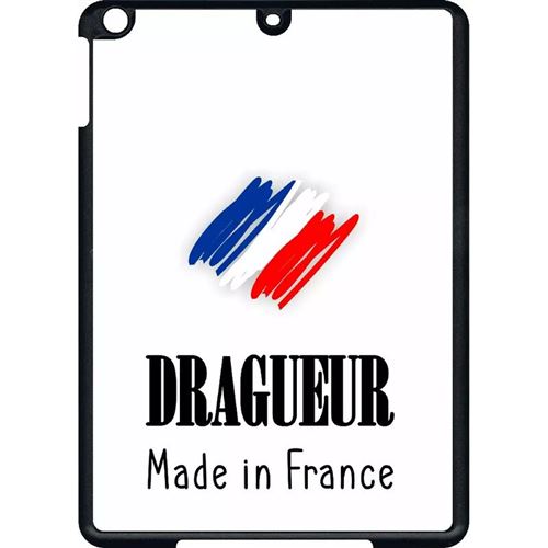 Coque tablette My-Kase pour iPad Air - dragueur made in france fond blanc - Plastique Noir