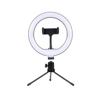 Anneau Lumineux 10 Pouces LED - 3 Modes Lumière (froide, Chaude, Blanche), Réglable, Avec Rotule Et Vis 1/4", Pour Vlog, Maquillage, Selfie