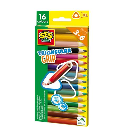 Crayons de couleur triangulaire 16 pièces