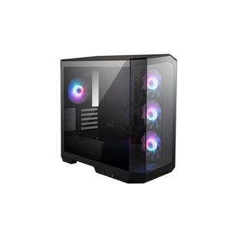 MSI MAG PANO M100R PZ - Tour microATX - panneau latéral fenêtré (verre trempé) - pas d'alimentation (ATX) - blanc - USB/Audio