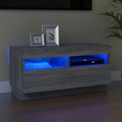 Vidaxl Gris Meuble Tv Led - Sonoma - Image 3