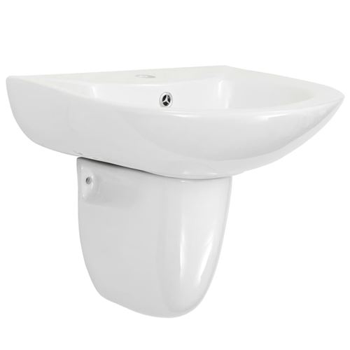 Lavabo mural C&eacute;ramique Blanc 520 x 450 x 190 mm