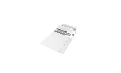(1 unite) kit de tiroir de cuisine et salle de bain avec panneaux incluses, fermeture amortie, profondeur 500 mm, hauteur 93 mm, module 600 mm,