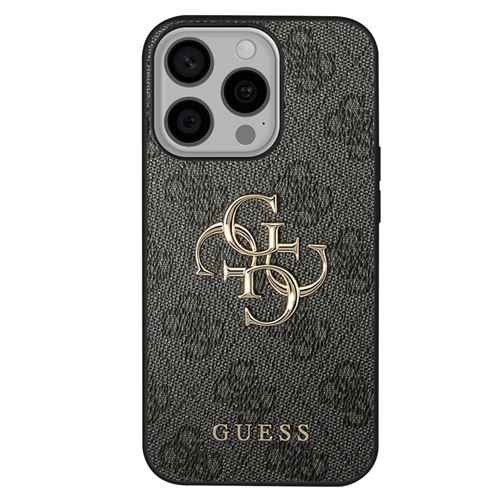 Guess Coque en PU pour iPhone 13 Pro - Gris/noir