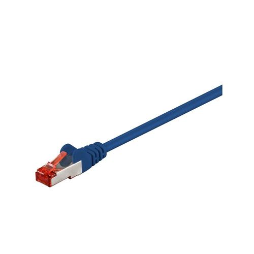 goobay - Netwerkkabel - RJ-45 (M) naar RJ-45 (M) - 1.5 m - SFTP, PiMF - CAT 6 - halogeenvrij, gevormd - blauw