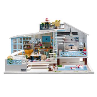 13€92 sur Maison Miniature 3D en Bois Bricolage Led Maison Puzzle Meubles  Décorez Creative Cadeaux Multicolore PT104 - Puzzle - Achat & prix