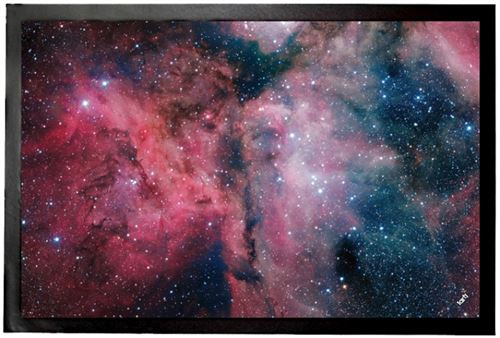 Espace Et Univers Paillasson Essuie-Pieds - Poussières D'Étoiles Et Nuages Cosmiques (40x60 cm)