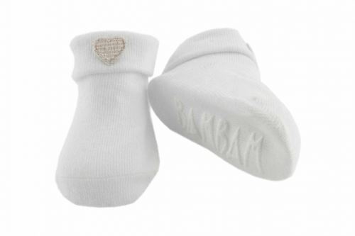 BamBam chaussettes pour bébés Newborn Heart0-6 mois blanches