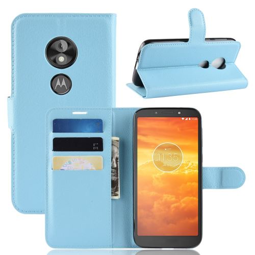 Etui en PU support magnétique bleu pour votre Motorola Moto E5 Play Go