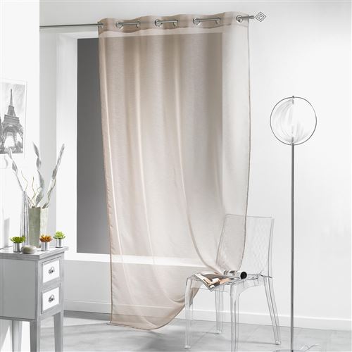 Panneau a oeillets 140 x 240 cm voile sable lissea Taupe