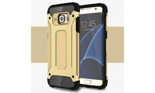 Coque Hybrid Duo pour Samsung Galaxy S7 Edge coloris noir et or